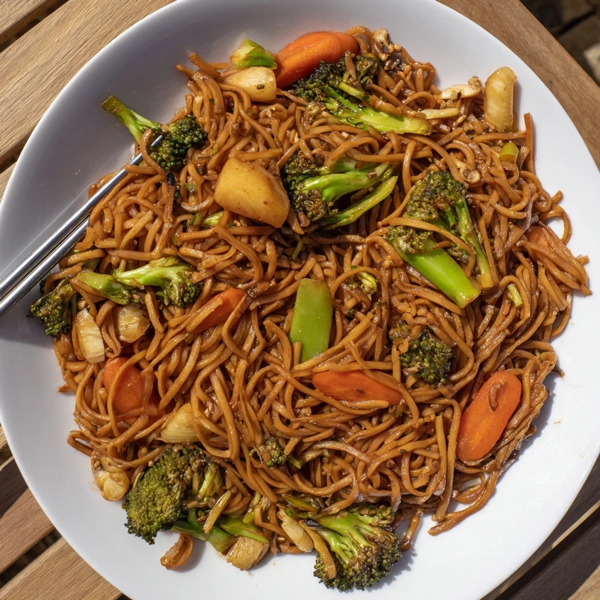 Quick and easy veggie stir-fry noodles, perfect for a wholesome weeknight dinner.