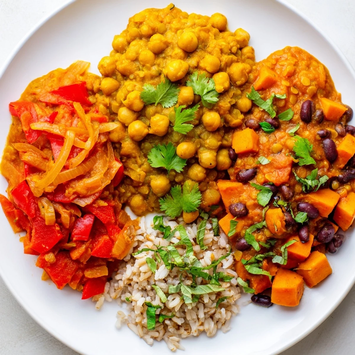 A colorful array of single-pan curries, perfect for weeknight family dinners.  