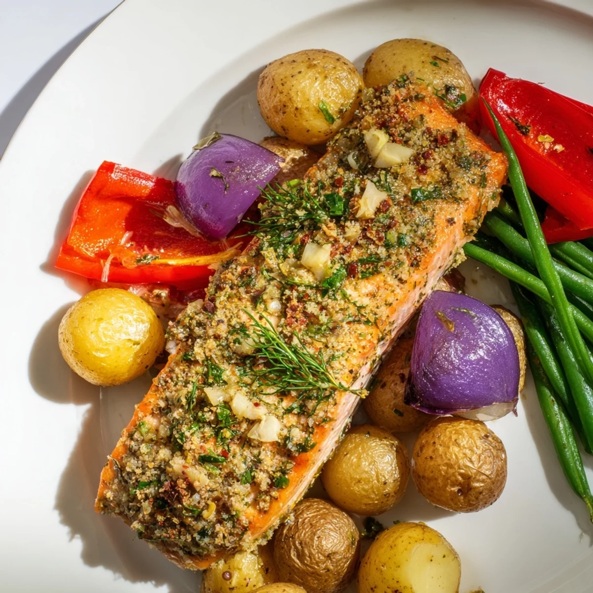Lemon Herb Salmon Potatoes
