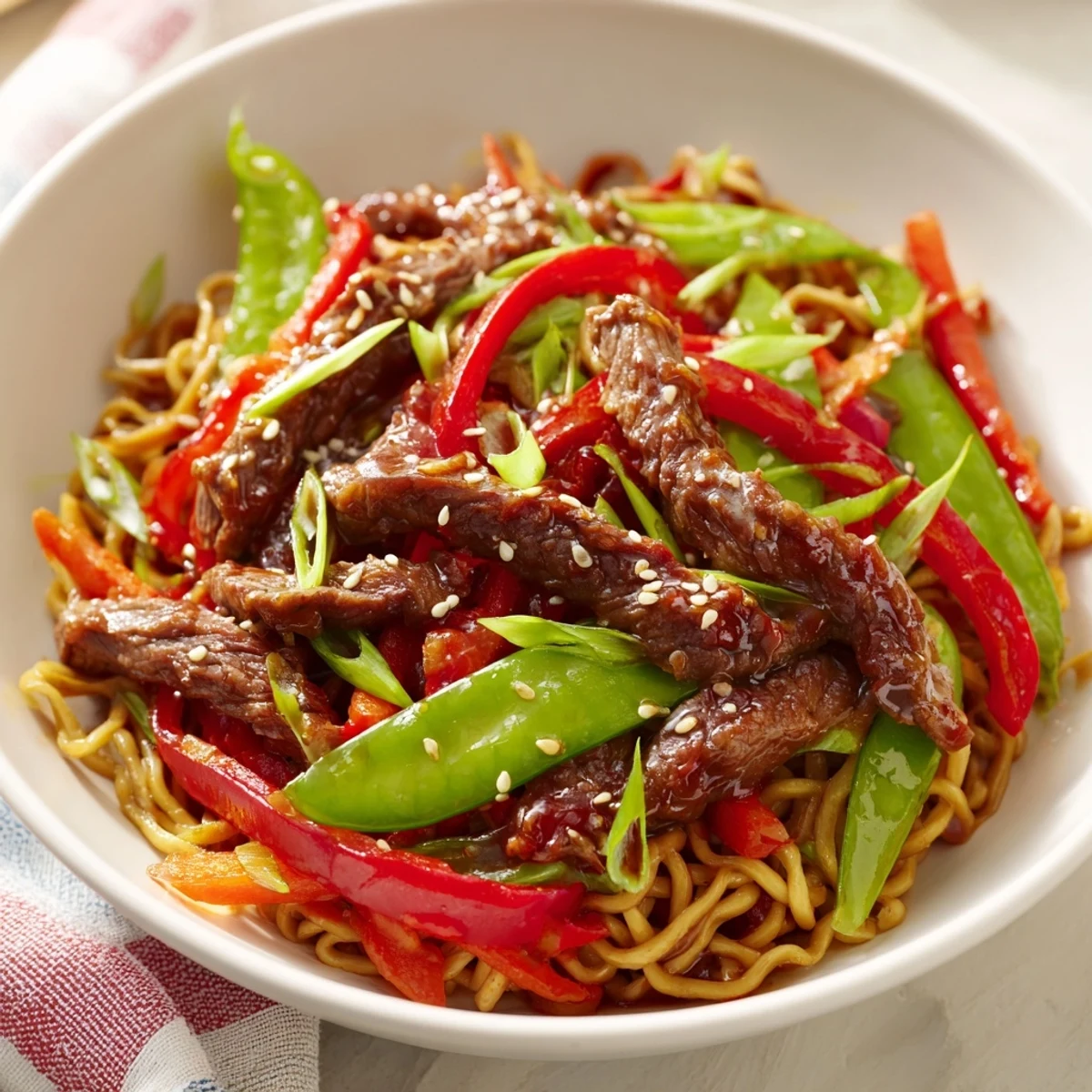 Teriyaki beef noodle bowl