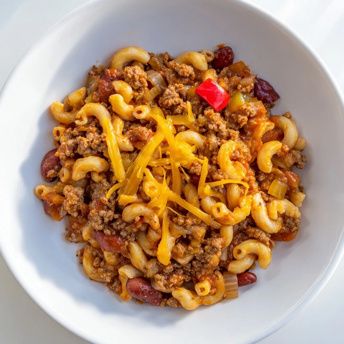 Cheeseburger Chili Mac Skillet