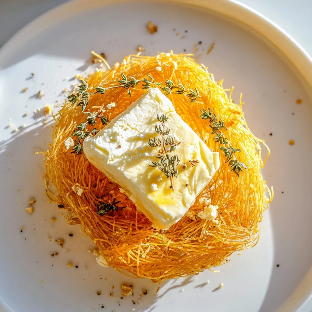 Golden, crisp phyllo nests cradling rustic farmhouse cheeses, ready for The Rustic Barnyard appetizer.