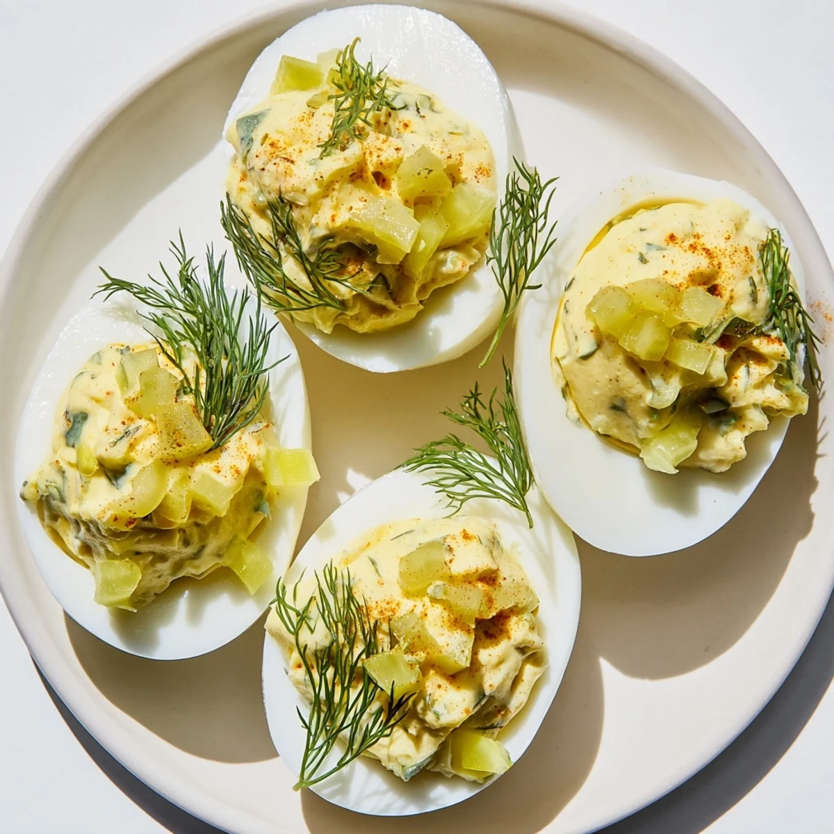 Dill Pickle Deviled Eggs