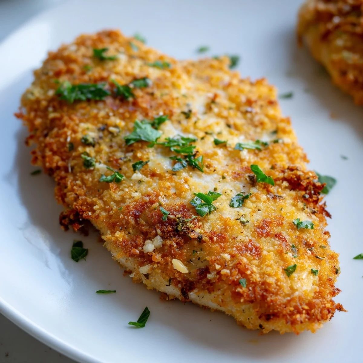Savory garlic Parmesan chicken served alongside roasted broccoli and creamy mashed potatoes for a comforting dinner.  