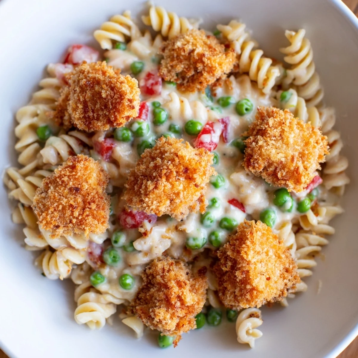 Perfect for a summer picnic, this Crispy Chicken Ranch Pasta Salad features juicy chicken bites and colorful vegetables nestled in creamy ranch.