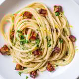 Crispy Bacon Linguine Pasta