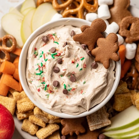 Creamy Gingerbread House Dip Board, a delightful dessert dip served with dippable treats for ultimate fun.