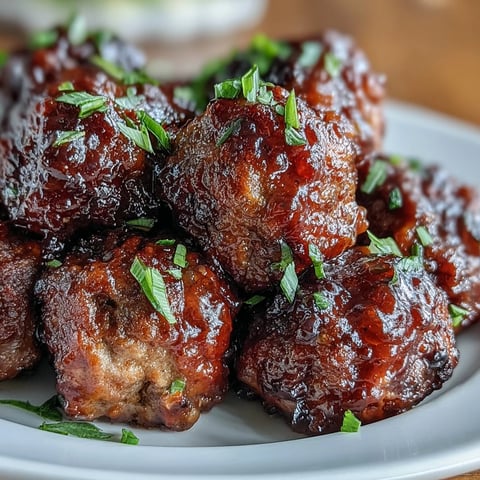 Juicy Slow Cooker Peach Glazed Meatballs glistening in sweet and tangy sauce, perfect for an easy party appetizer.