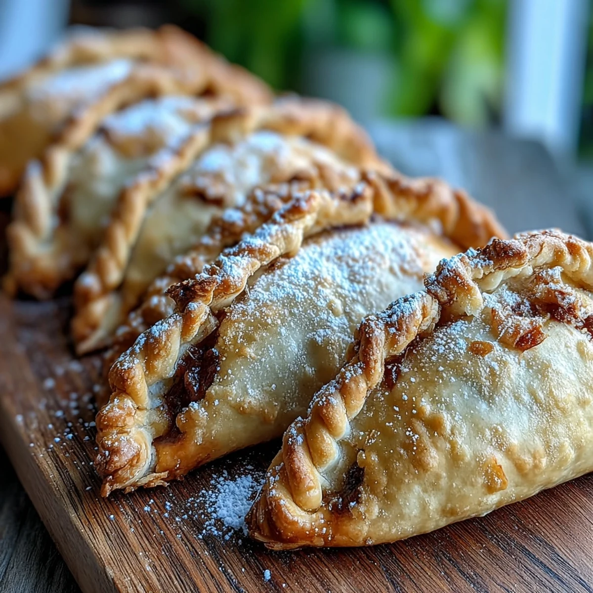 Golden, flaky Guava and Cheese Empanadas dusted with powdered sugar served warm from the air fryer.