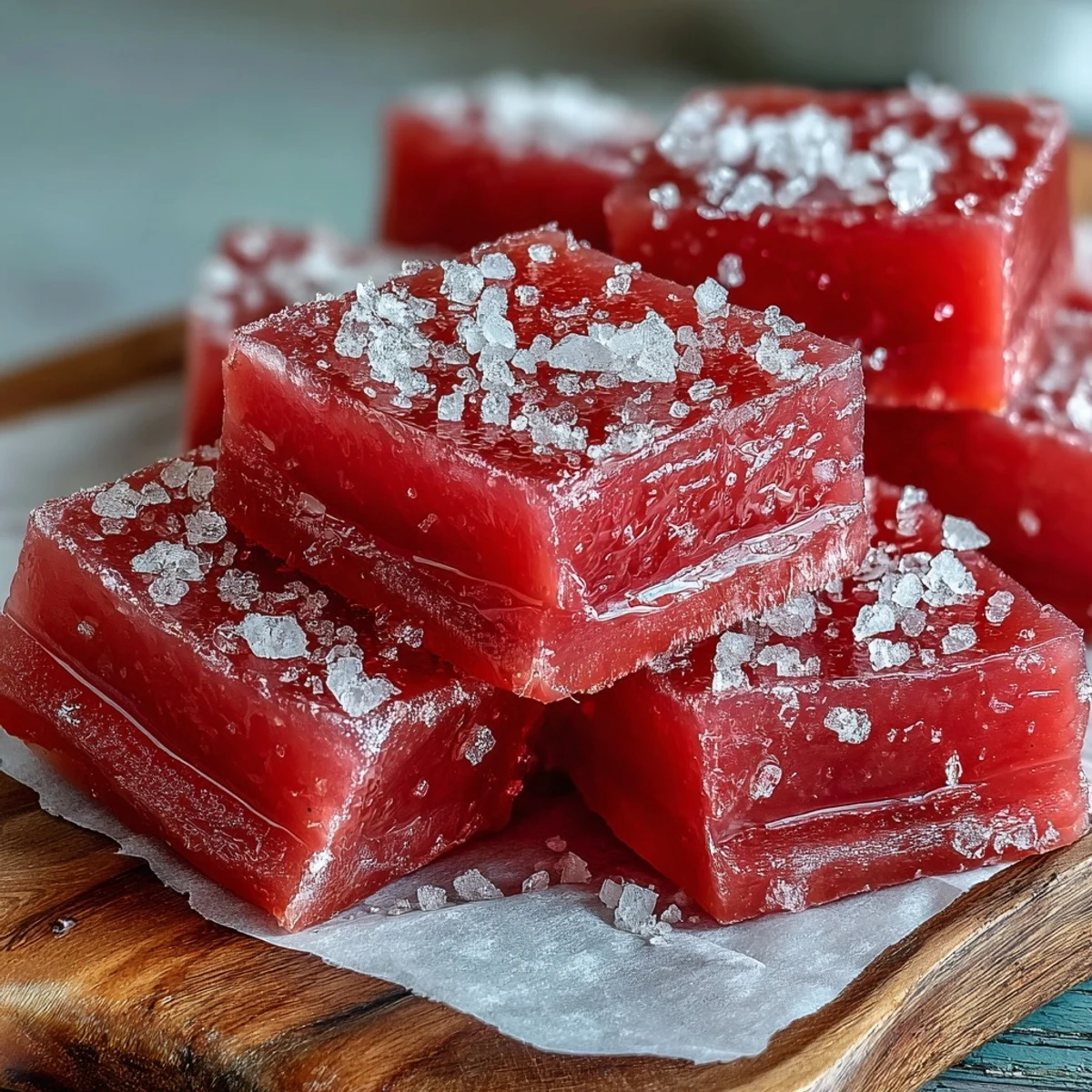 Creamy Guava Cheese fudge squares dusted with sugar, a sweet tropical confection on a plate.