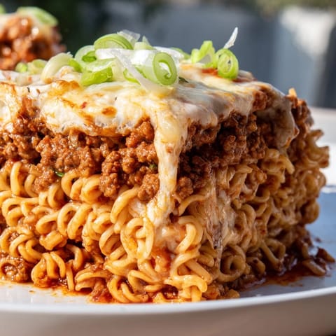 Spicy Ramen Lasagna Fusion