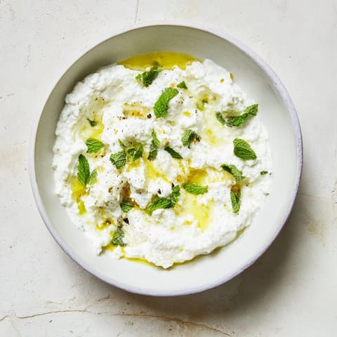 Whipped Feta Lemon-Mint Drizzle
