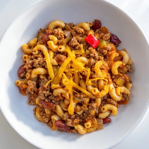 Cheeseburger Chili Mac Skillet