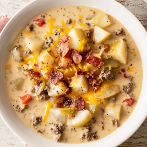 Crockpot Cheeseburger Soup