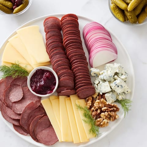 Reindeer Charcuterie Platter, a visually stunning appetizer arranged with cured meats, cheeses, and garnishes.