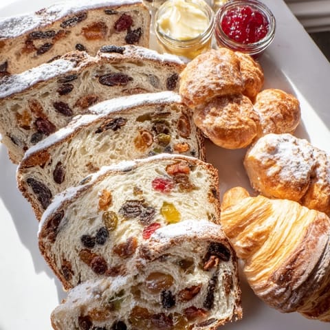 A beautifully-arranged Christmas Brunch Gift Box 2025, overflowing with sweet and savory delights for gifting.