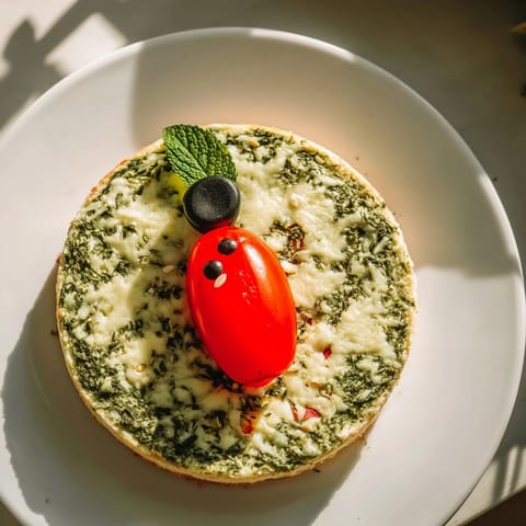 Ladybug Tomato Olive Bites