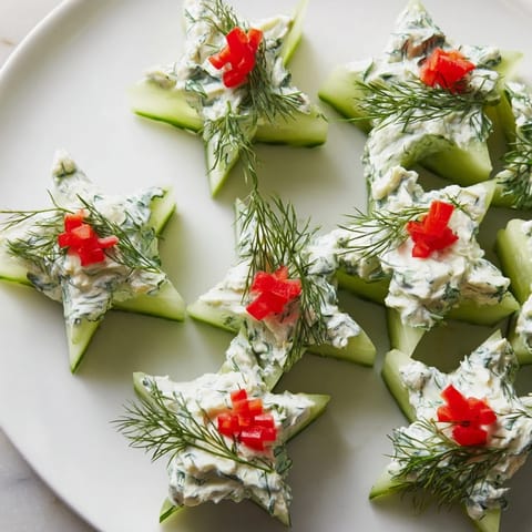 Cucumber Dill Christmas Stars