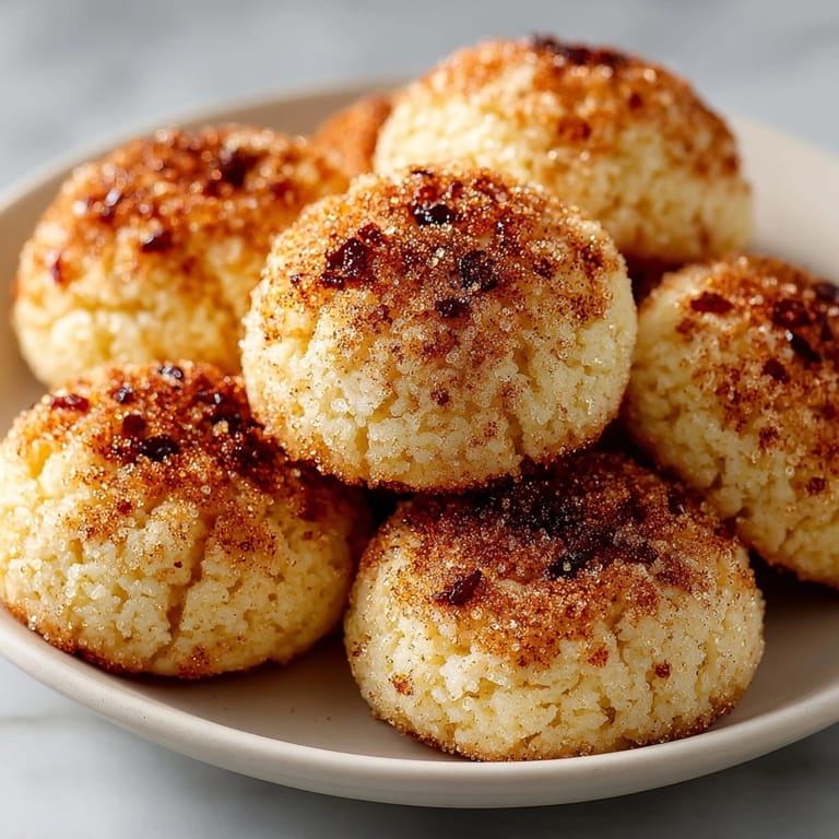Close-up shot revealing the soft, chewy center of freshly baked Eggnog Snickerdoodles.