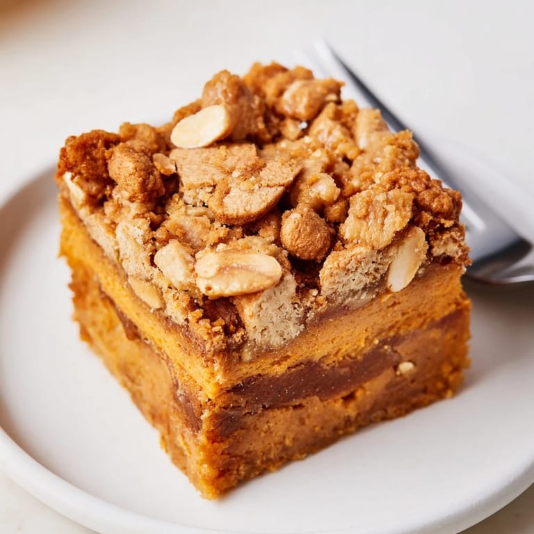 Autumn-inspired Coffee Crunch Pumpkin Pie Blondies, perfect for seasonal dessert lovers.