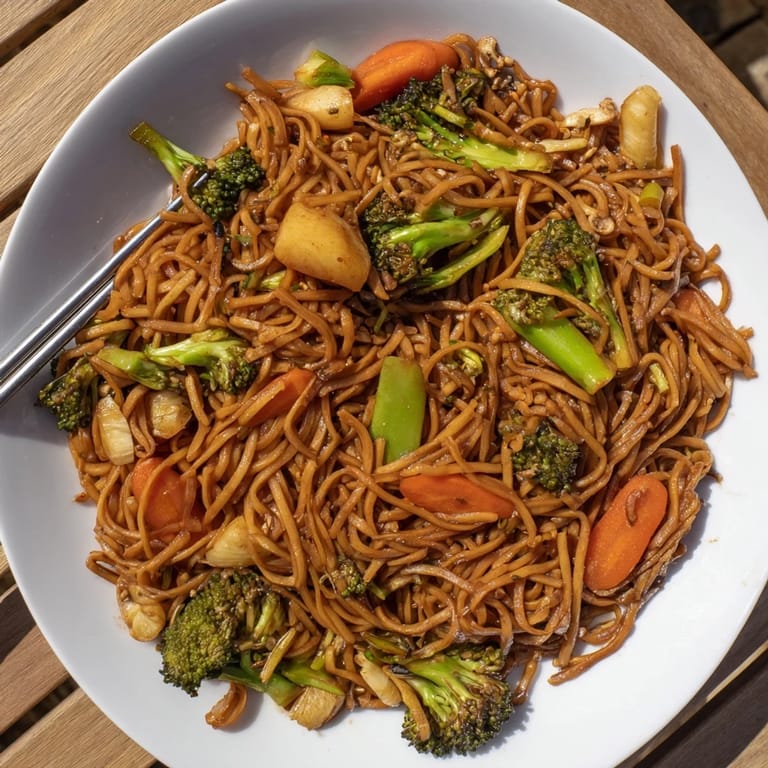 Quick and easy veggie stir-fry noodles, perfect for a wholesome weeknight dinner.