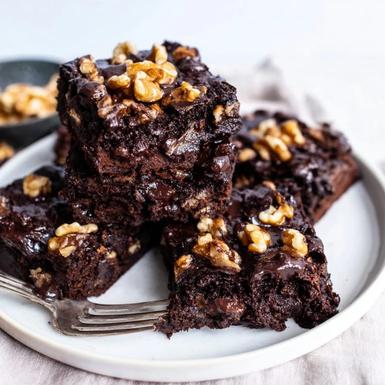 Enjoy rich, fudgy Zero-Waste Brownies topped with dark chocolate chips.  