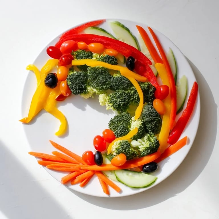 Enjoy a whimsical Seahorse Veggie Dip Platter, a healthy and delightful snack with fresh flavors.