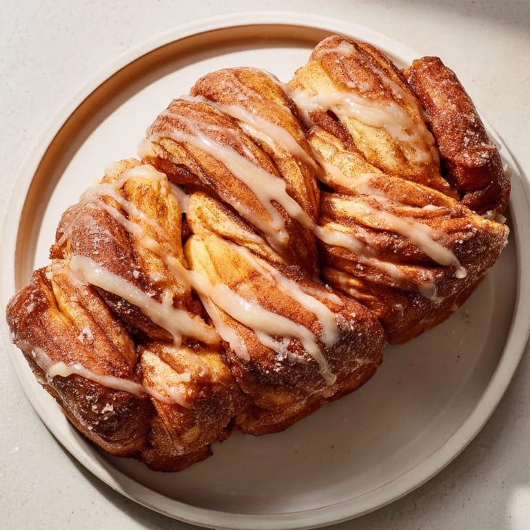 Freshly baked Cinnamon Swirl Christmas Tree Bread, smelling of cinnamon, ideal for festive brunch.