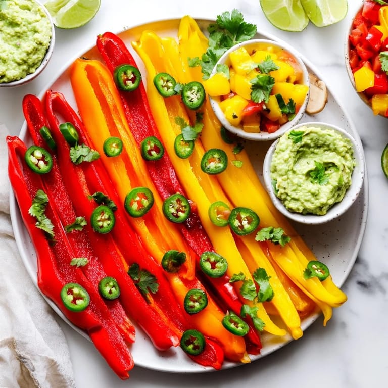 A delicious Spicy Chili Pepper Fiesta appetizer, bursting with flavors and textures, perfect for sharing and parties.