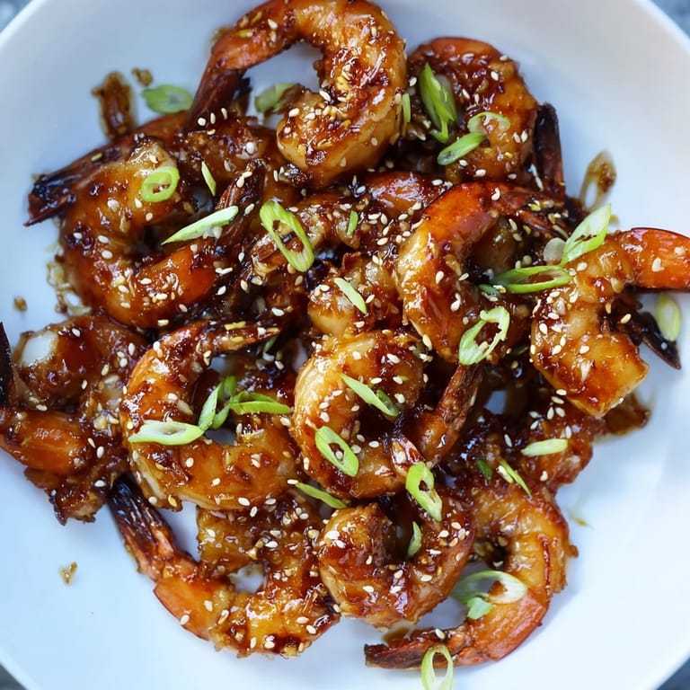 Vibrant photo of cooked honey garlic shrimp: perfectly cooked and ready for dinner tonight!