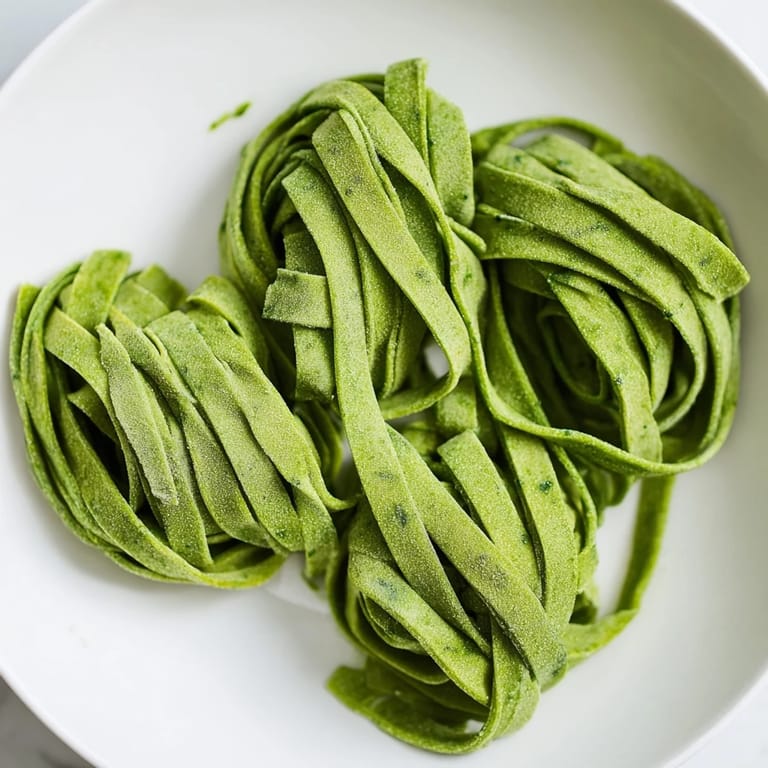 Homemade spinach pasta dough, showing a perfectly kneaded texture and ready for ravioli.