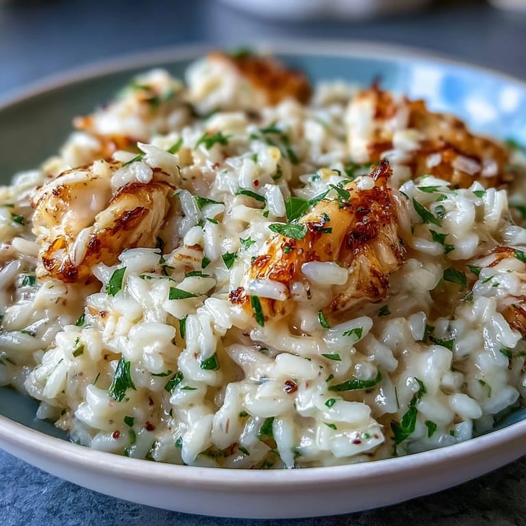 Creamy Smoked Haddock Risotto steaming gently beside a crisp green salad and white wine on a rustic table.