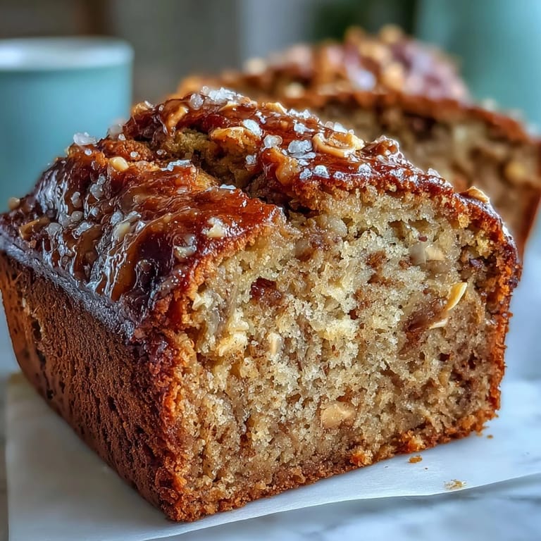 Slice of Vegan Cardamom Guava Banana Bread on a plate with visible flecks of guava, ready to be enjoyed with tea.